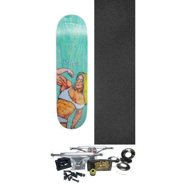 There Skateboards Marbie Miller Buff Blue Skateboard Deck True Fit - 8.5" x 31.35" - Complete Skateboard Bundle